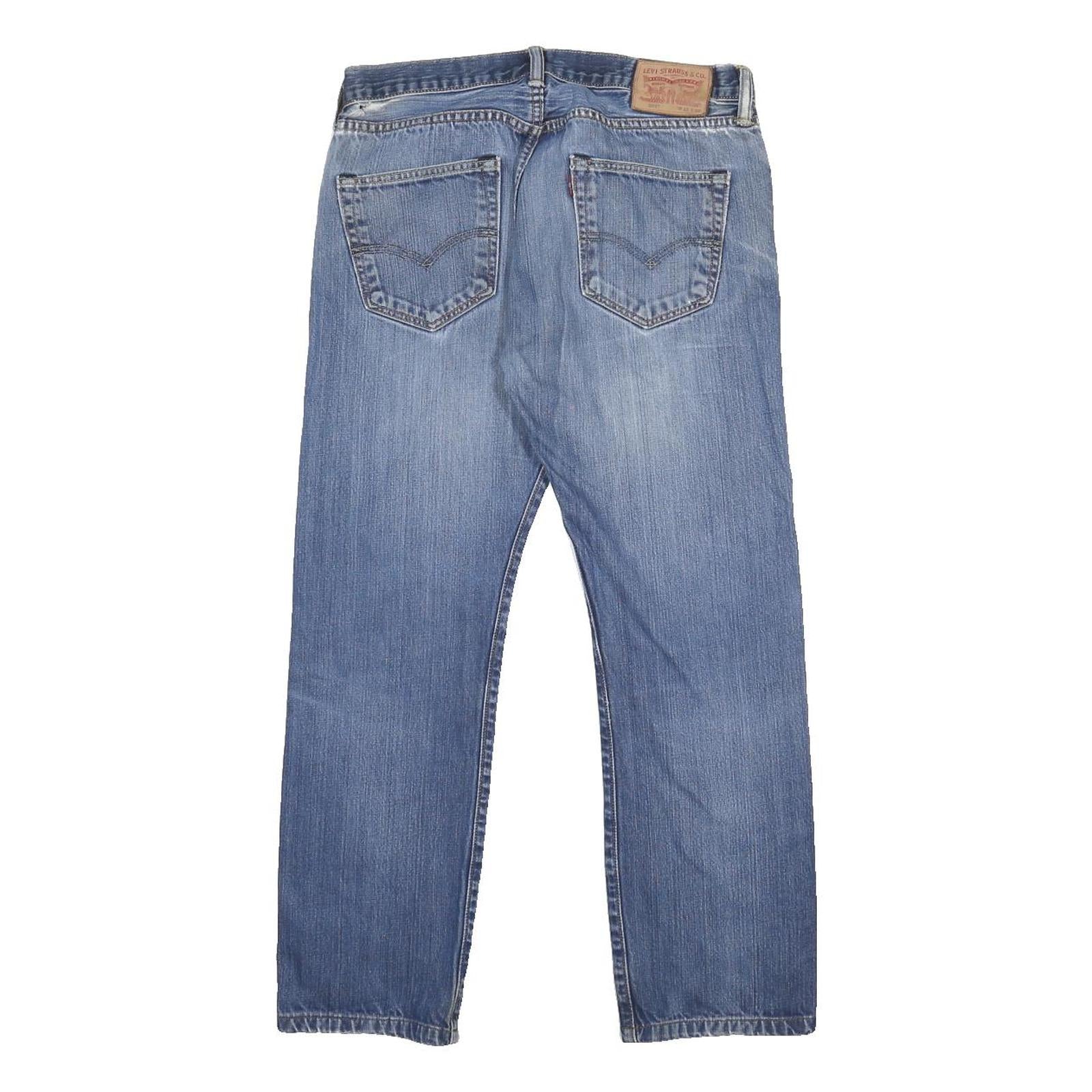 LEVI'S 501 Mens Jeans Blue Regular Straight Denim Medium W32 L27 Classic Fit