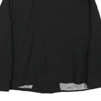 Womens Black Tailored Jacket L Polyester Blend Button Plain Classic Formal