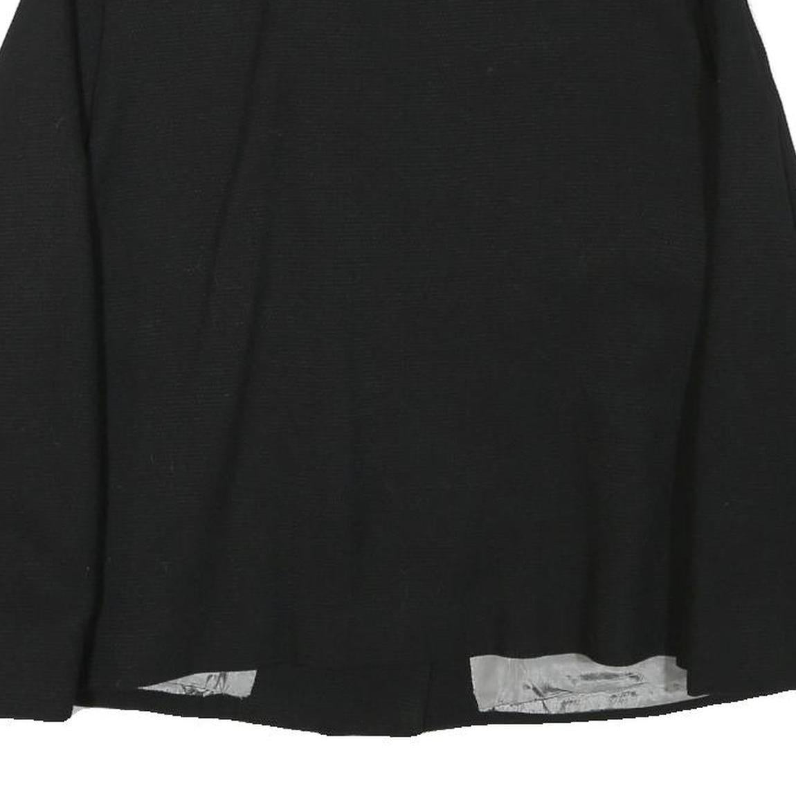 Womens Black Tailored Jacket L Polyester Blend Button Plain Classic Formal