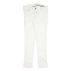 CONVERSE Womens White Slim Slim Fit Denim Jeans Zip W30 L33 Classic Style