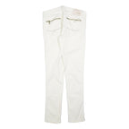 CONVERSE Womens White Slim Slim Fit Denim Jeans Zip W30 L33 Classic Style