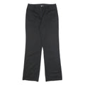 ADIDAS Womens Cotton Blend Black Relaxed Straight Trousers W30 L31 Stylish