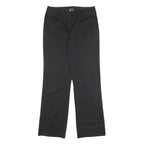 ADIDAS Womens Cotton Blend Black Relaxed Straight Trousers W30 L31 Stylish