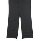 ADIDAS Womens Cotton Blend Black Relaxed Straight Trousers W30 L31 Stylish