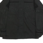INVADER GEAR Mens Black Cotton Blend Tactical Jacket M Zip Plain Military Style
