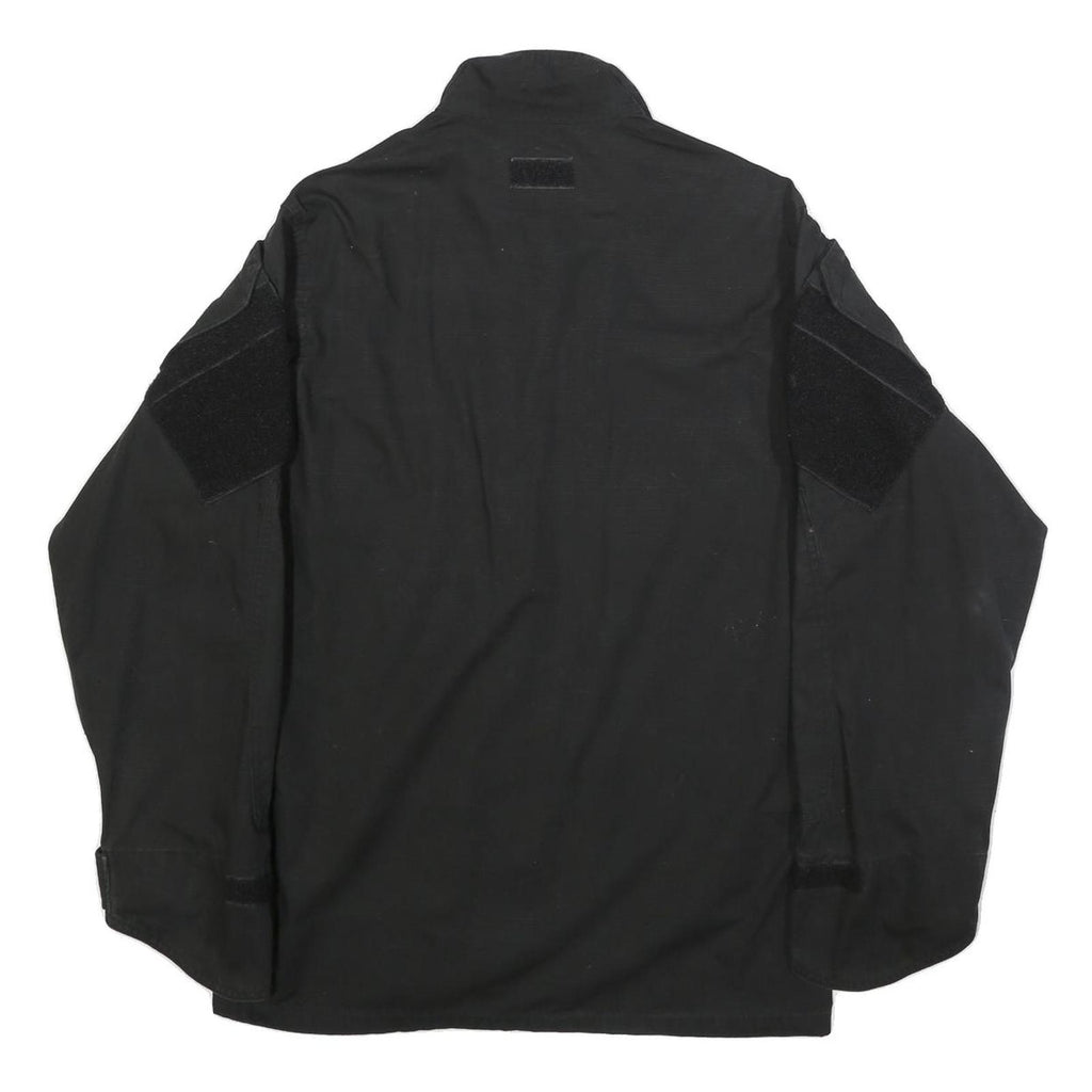 INVADER GEAR Mens Black Cotton Blend Tactical Jacket M Zip Plain Military Style