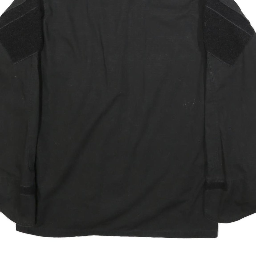 INVADER GEAR Mens Black Cotton Blend Tactical Jacket M Zip Plain Military Style