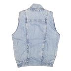 JOVANNI Mens Blue Denim Button Jacket S Cotton Casual Vintage Style