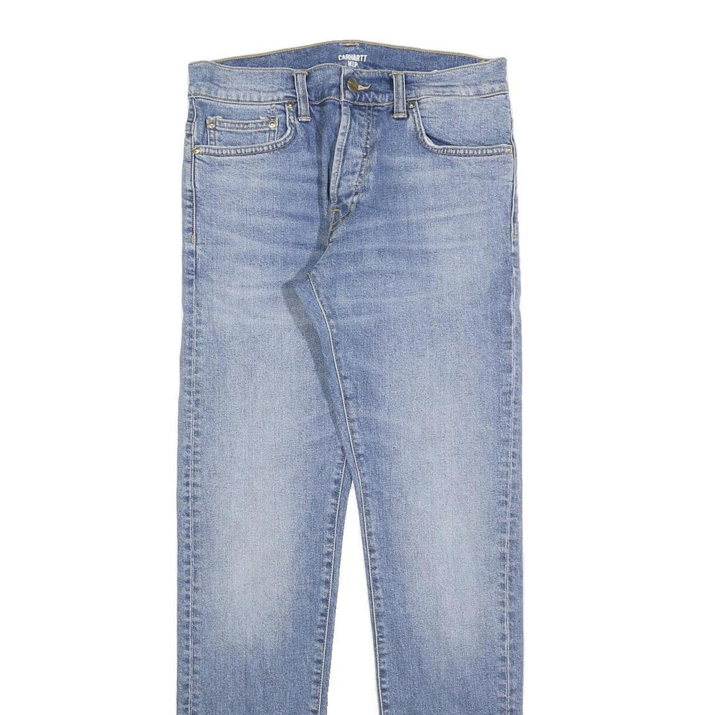 CARHARTT Mens Slim Jeans Blue Denim W28 L32 Zip Cotton Blend Casual Fashion