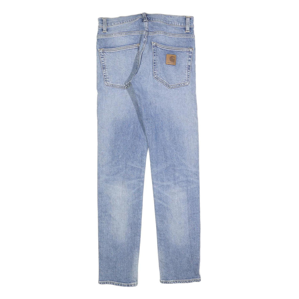 CARHARTT Mens Slim Jeans Blue Denim W28 L32 Zip Cotton Blend Casual Fashion