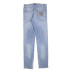 CARHARTT Mens Slim Jeans Blue Denim W28 L32 Zip Cotton Blend Casual Fashion