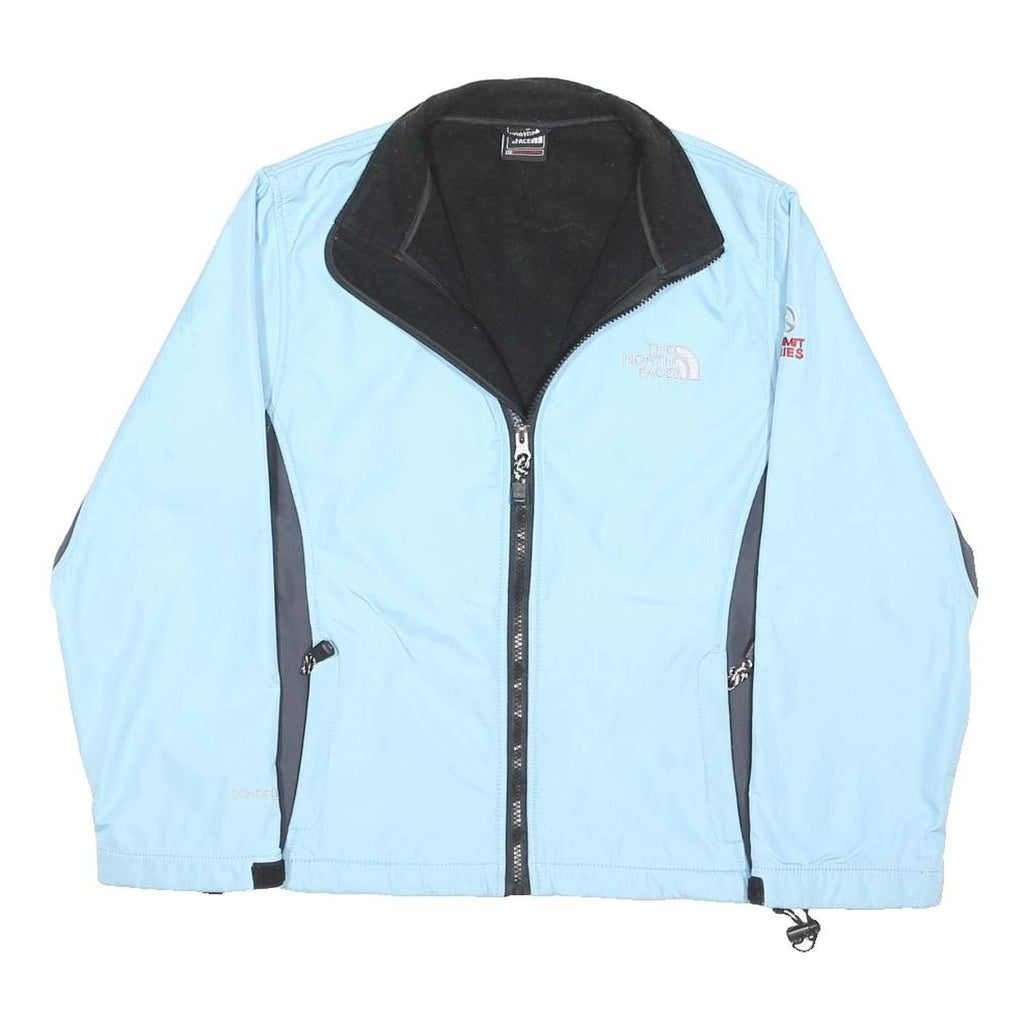 THE NORTH FACE Womens Blue & Grey Outdoor Jacket S Polyester Blend Zip