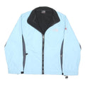 THE NORTH FACE Womens Blue & Grey Outdoor Jacket S Polyester Blend Zip