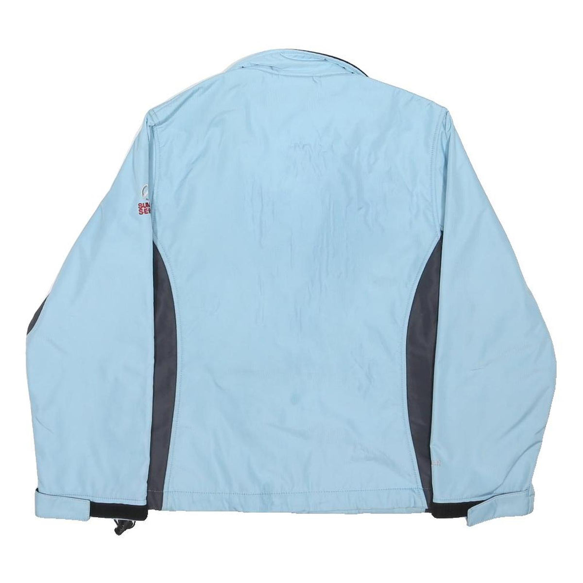 THE NORTH FACE Womens Blue & Grey Outdoor Jacket S Polyester Blend Zip