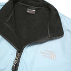 THE NORTH FACE Womens Blue & Grey Outdoor Jacket S Polyester Blend Zip