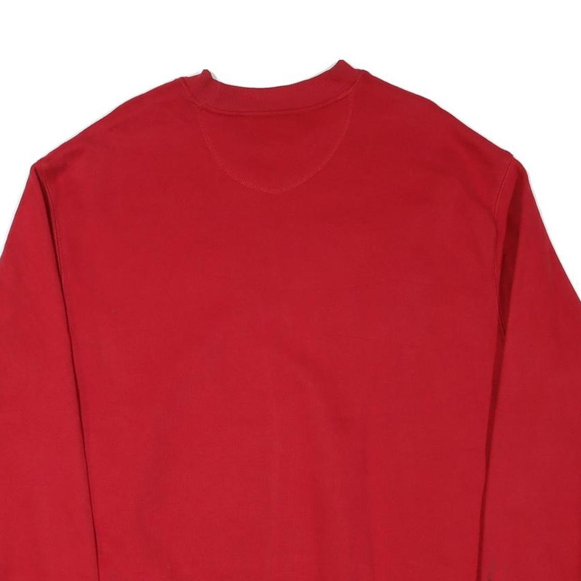 FILA Mens Red Crew Neck M Cotton Blend Sweatshirt Pullover Casual