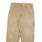 CARHARTT Mens Regular Fit Beige Denim Jeans W32 L26 Workwear Zip Closure