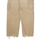 CARHARTT Mens Regular Fit Beige Denim Jeans W32 L26 Workwear Zip Closure