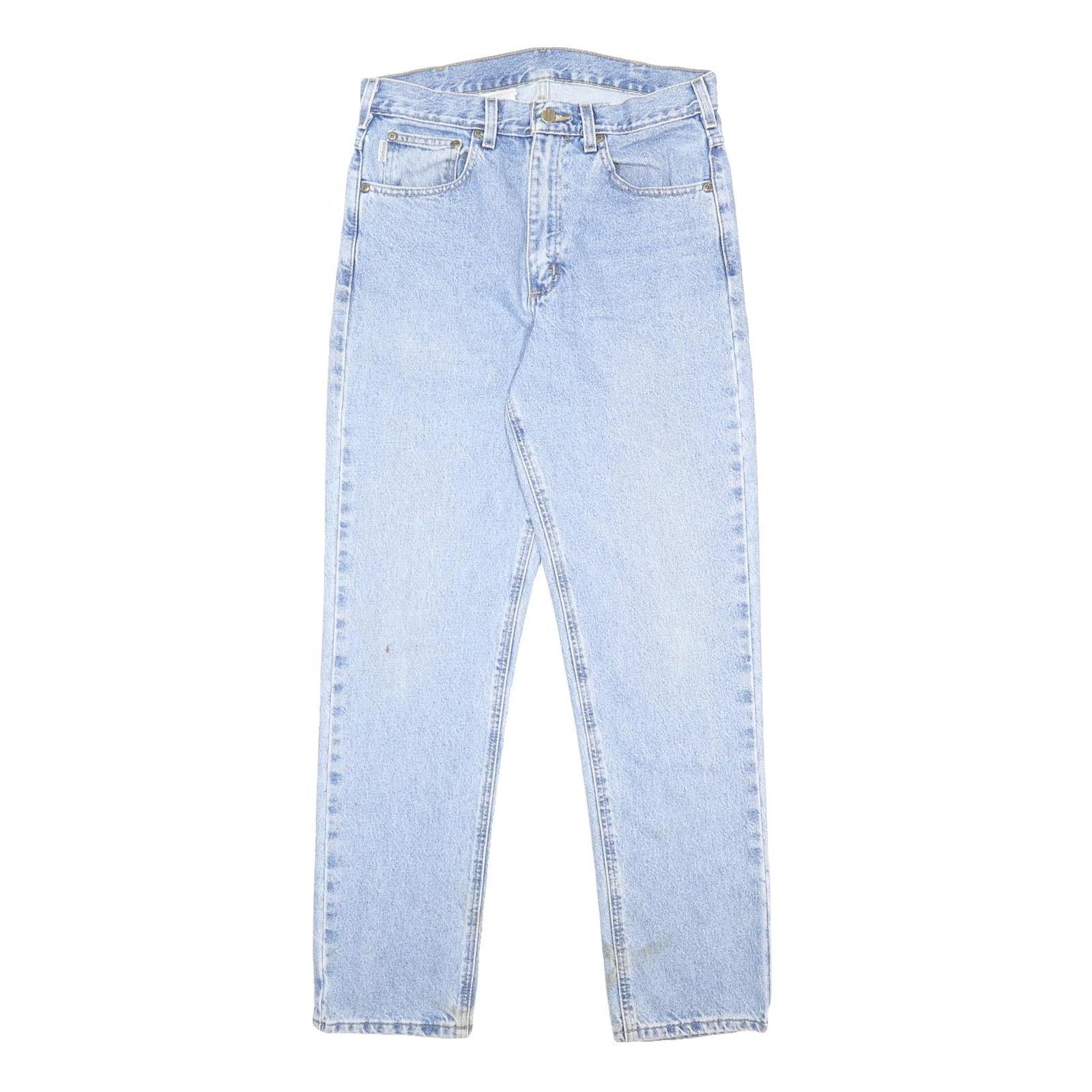 CARHARTT Mens Jeans Blue Regular Straight Denim Light W32 L32 Workwear