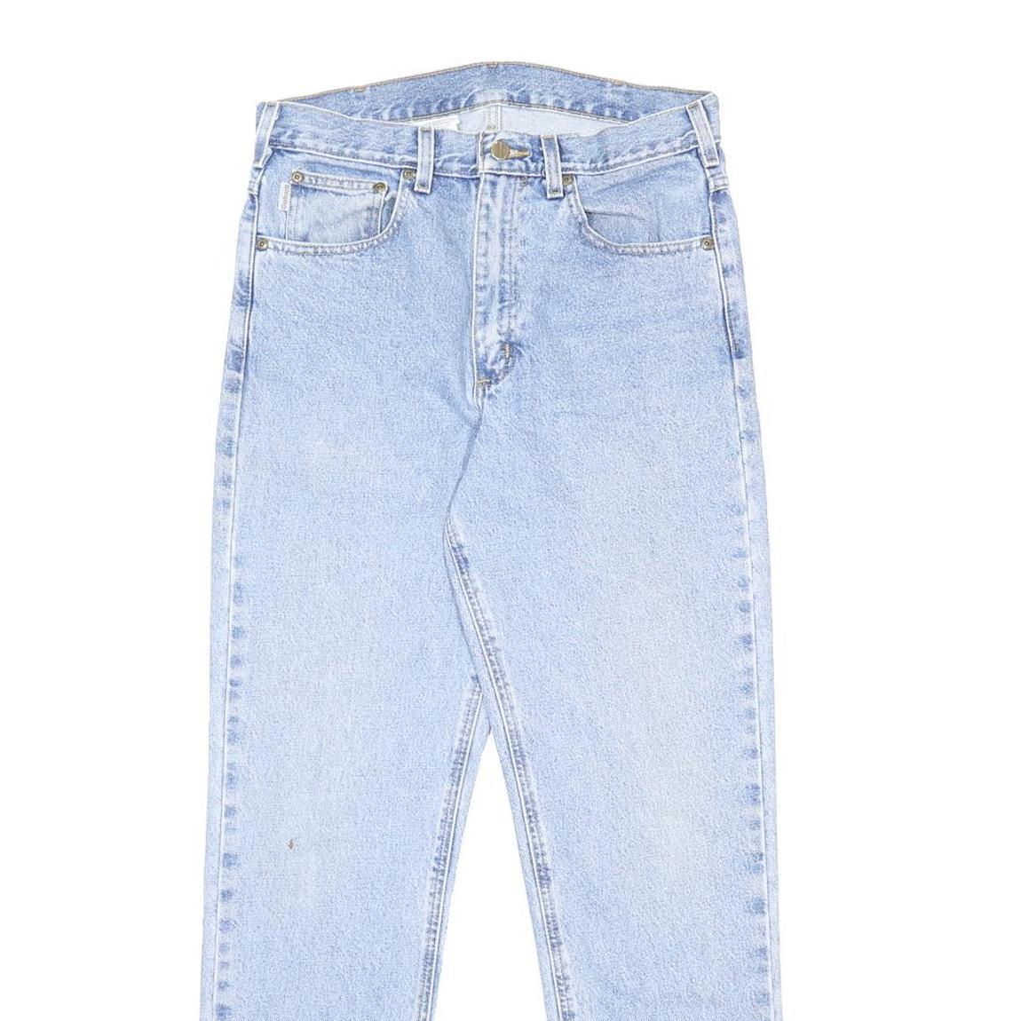 CARHARTT Mens Jeans Blue Regular Straight Denim Light W32 L32 Workwear
