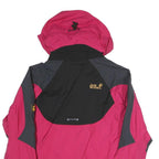 JACK WOLFSKIN Womens Pink & Grey Outdoor Jacket UK 10 Polyester Blend Zip Hooded