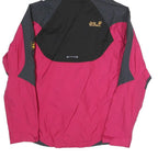 JACK WOLFSKIN Womens Pink & Grey Outdoor Jacket UK 10 Polyester Blend Zip Hooded