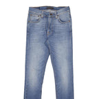 NUDIE JEANS Mens Slim Blue Denim Light W27 L32 Zip Pocket Casual Jeans