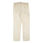CARHARTT Mens Cotton Blend Beige Relaxed Fit Straight Leg Trousers W34 L32