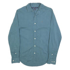 TOMMY HILFIGER Mens Blue Striped Shirt XS Classic Button Down Casual