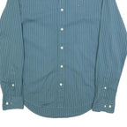 TOMMY HILFIGER Mens Blue Striped Shirt XS Classic Button Down Casual