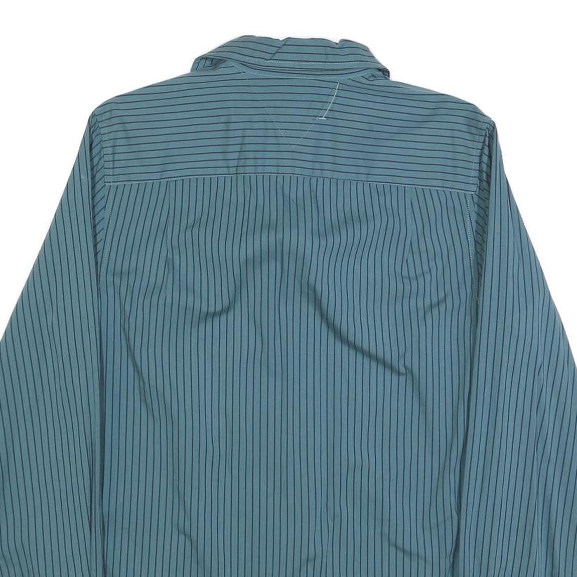 TOMMY HILFIGER Mens Blue Striped Shirt XS Classic Button Down Casual