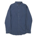 MICHAEL KORS Mens Blue Patterned Shirt XL Cotton Blend Button Down Long Sleeve