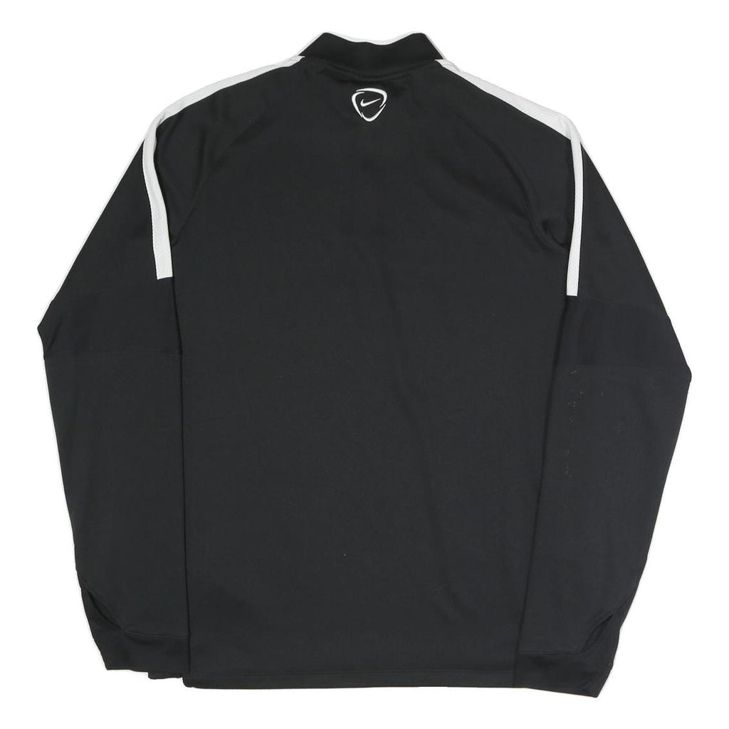 NIKE Mens Black & White City College Norwich Public Services 1/4 Zip L