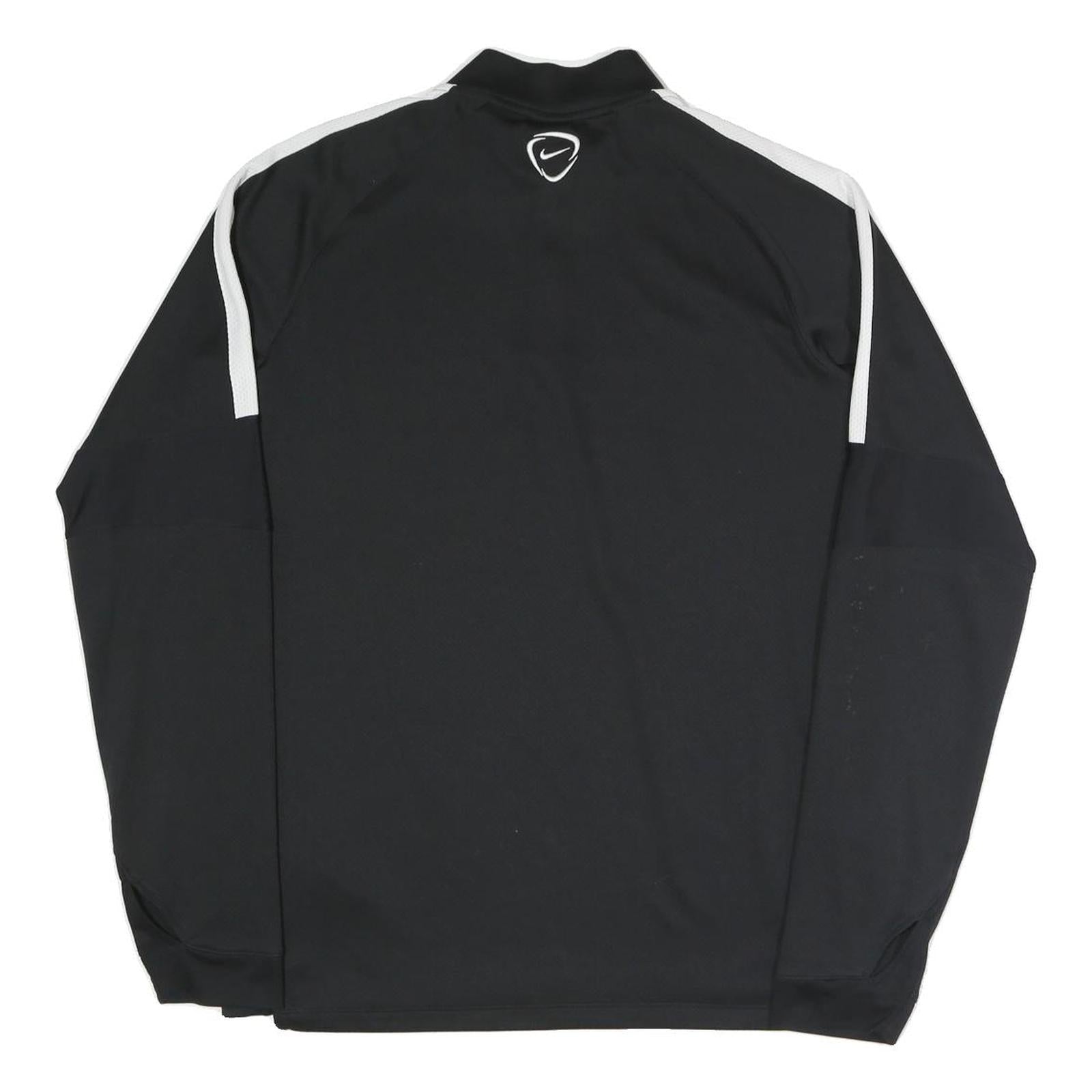 NIKE Mens Black & White City College Norwich Public Services 1/4 Zip L