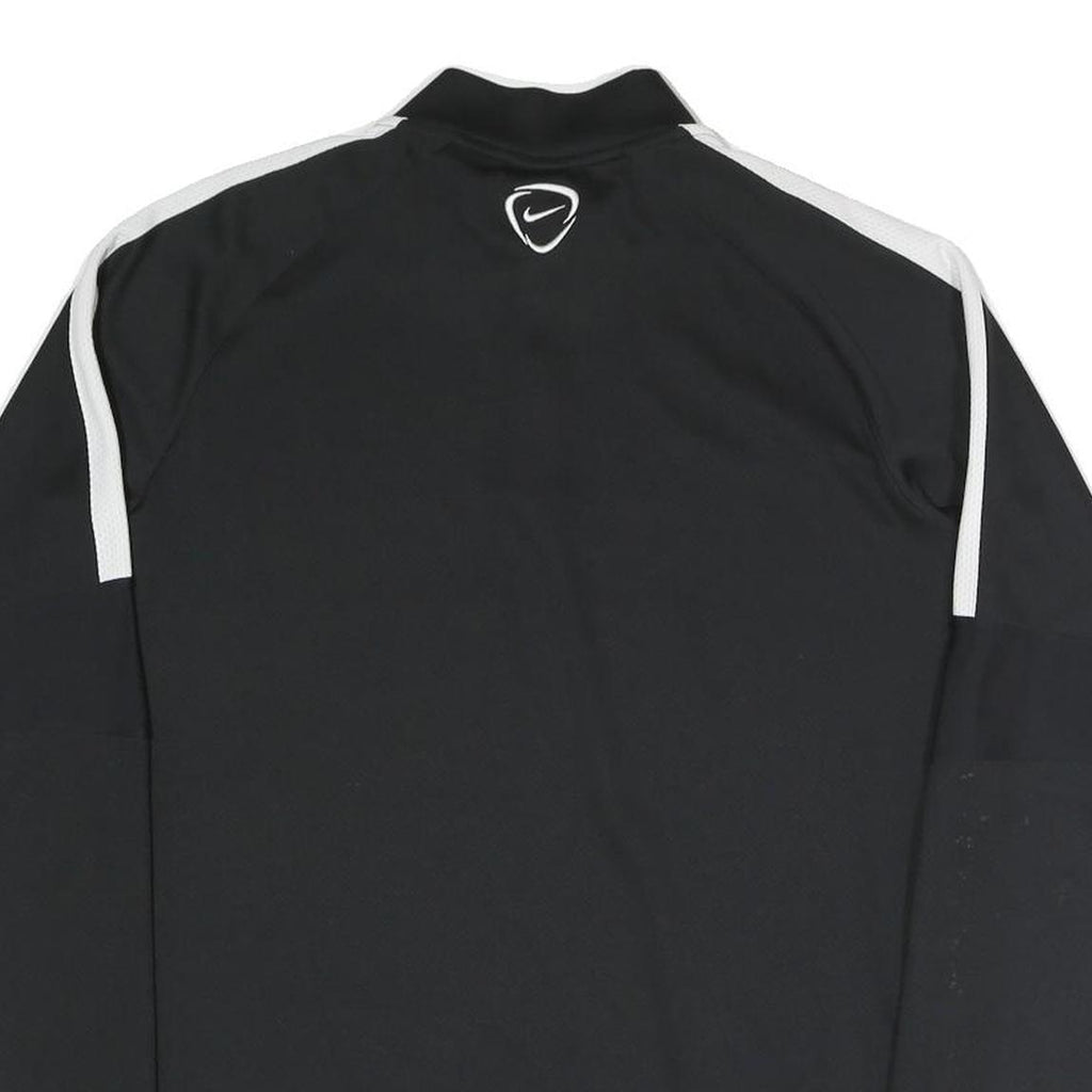 NIKE Mens Black & White City College Norwich Public Services 1/4 Zip L
