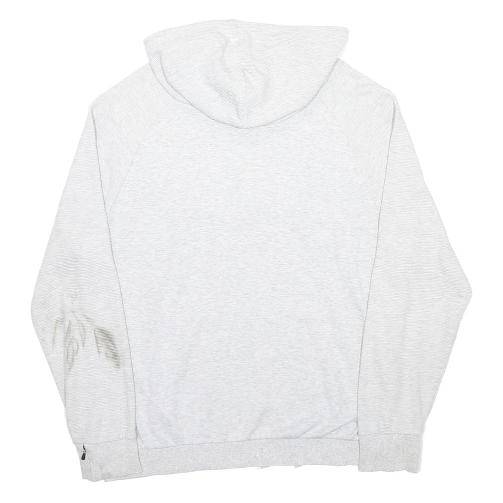 HUGO BOSS Mens Light Grey Cotton Blend Pullover Hoodie 2XL BOSS Logo