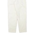 Cream Womens Relaxed Fit Cotton Blend Straight Leg Trousers W25 L29 Casual