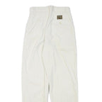 Cream Womens Relaxed Fit Cotton Blend Straight Leg Trousers W25 L29 Casual