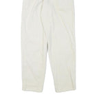 Cream Womens Relaxed Fit Cotton Blend Straight Leg Trousers W25 L29 Casual