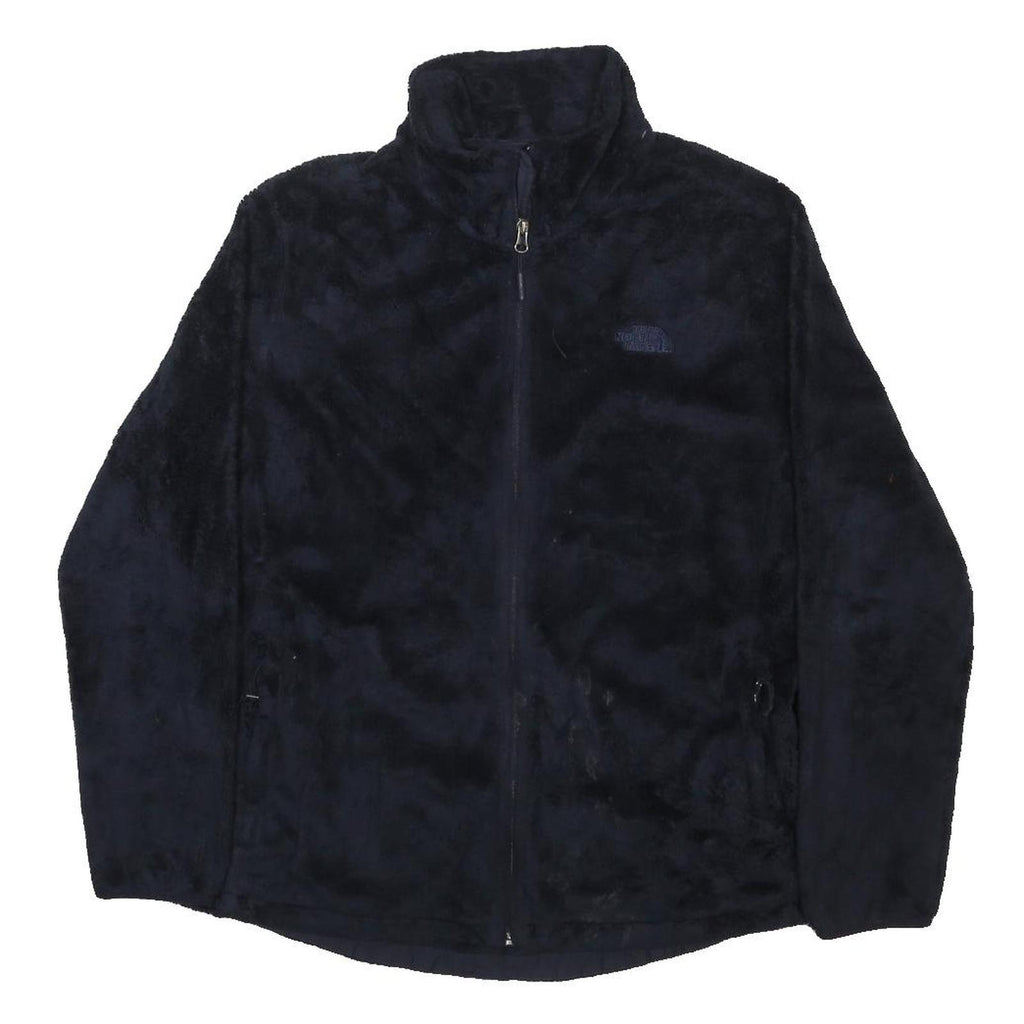 THE NORTH FACE Womens Navy Blue Jacket 2XL Polyester Zip Fleece Casual Outerwear