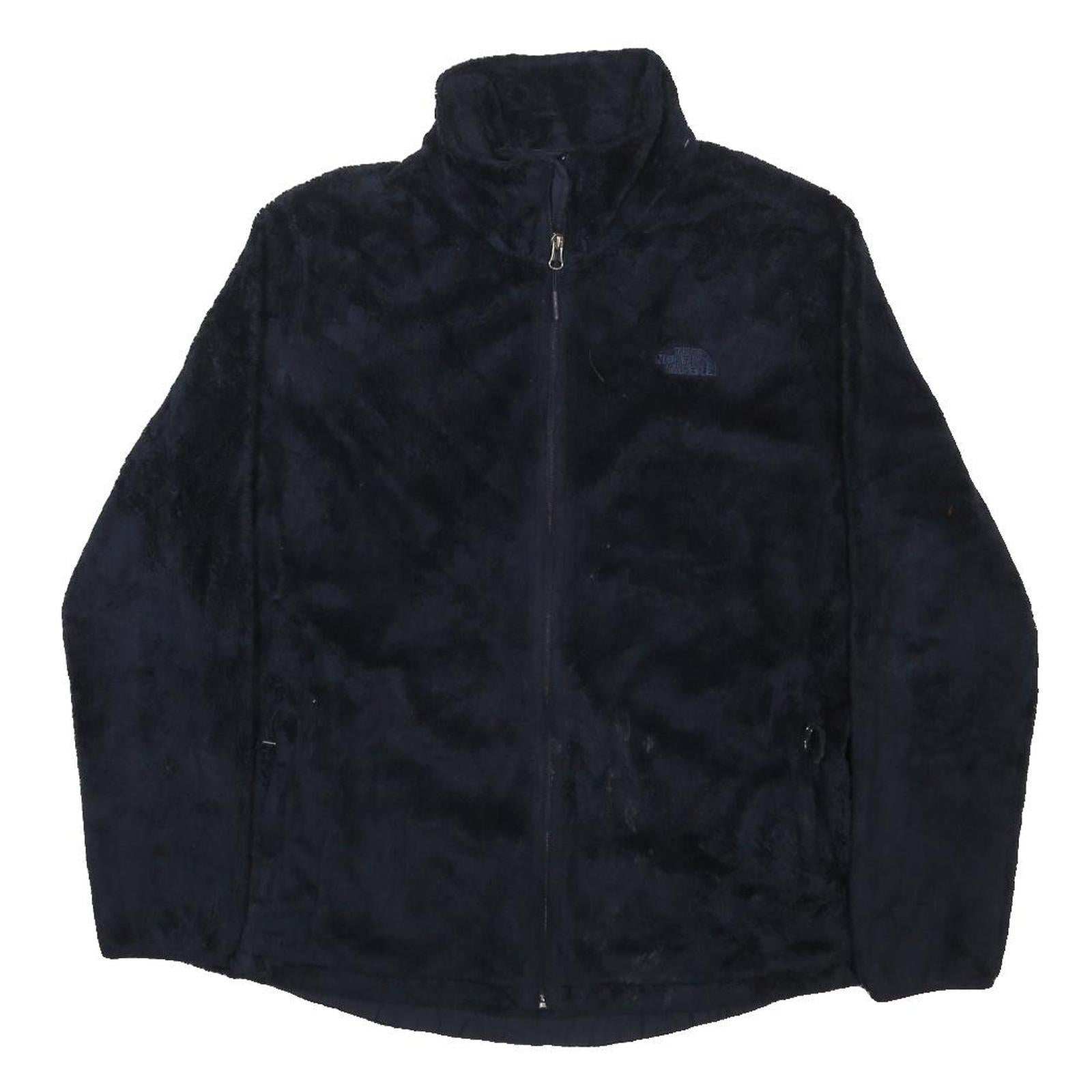 THE NORTH FACE Womens Navy Blue Jacket 2XL Polyester Zip Fleece Casual Outerwear