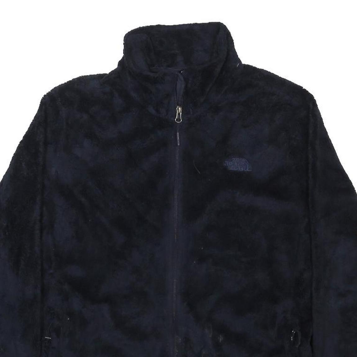 THE NORTH FACE Womens Navy Blue Jacket 2XL Polyester Zip Fleece Casual Outerwear