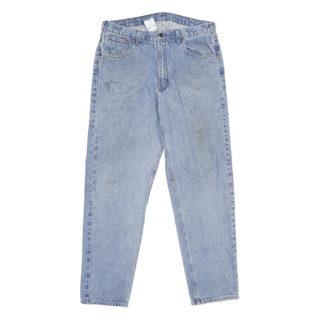 CARHARTT Mens Jeans Blue Relaxed Straight Denim Medium W38 L34 Workwear