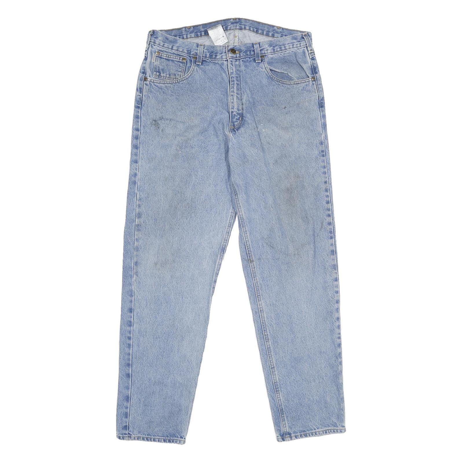 CARHARTT Mens Jeans Blue Relaxed Straight Denim Medium W38 L34 Workwear