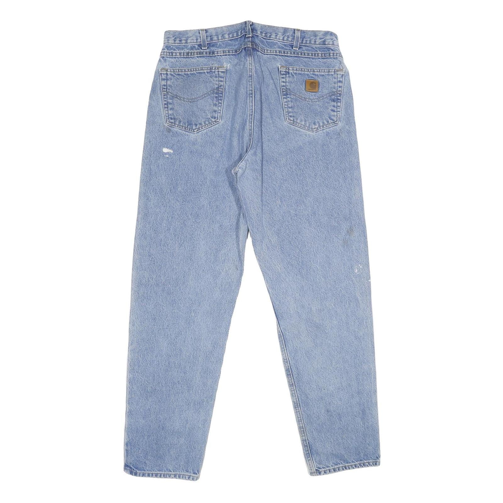 CARHARTT Mens Jeans Blue Relaxed Straight Denim Medium W38 L34 Workwear