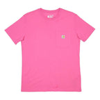 CARHARTT Womens Pink Pocket T-Shirt M Short Sleeve Crew Neck Cotton Blend Casual