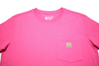 CARHARTT Womens Pink Pocket T-Shirt M Short Sleeve Crew Neck Cotton Blend Casual