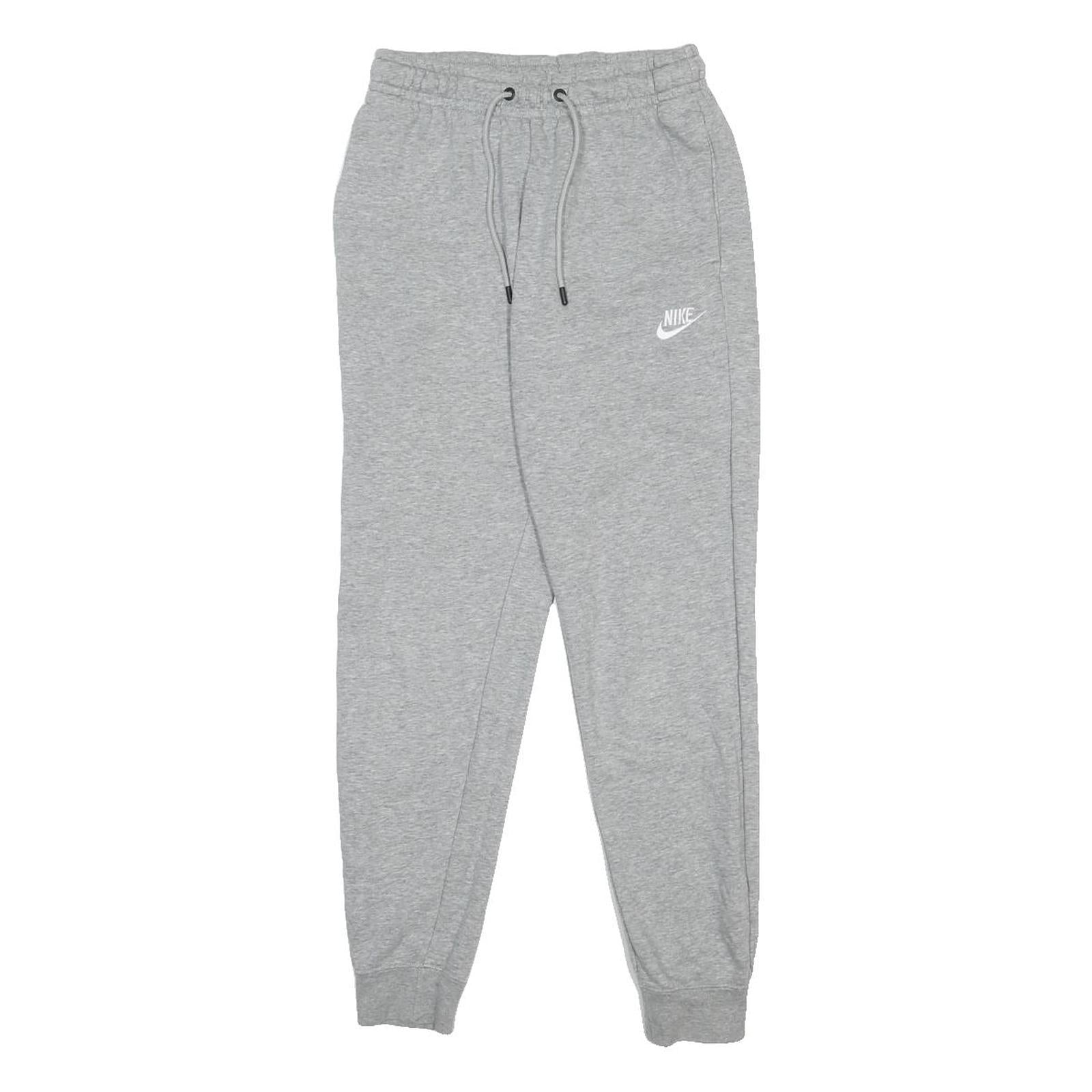 NIKE Womens Joggers Grey XS W24 L26 Slim Tapered Cotton Blend Comfort Casual