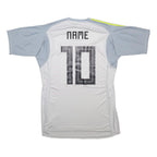 ADIDAS Mens White & Grey Football Shirt L Short Sleeve V-Neck Number 10 Sports