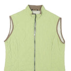 BARBOUR Womens Green Quilted Jacket UK 14 Polyester Blend Zip Sleeveless